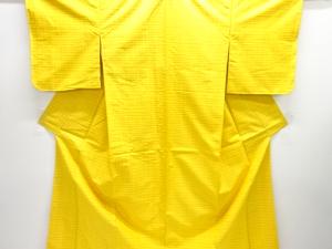 小格子織り出し米沢紬着物